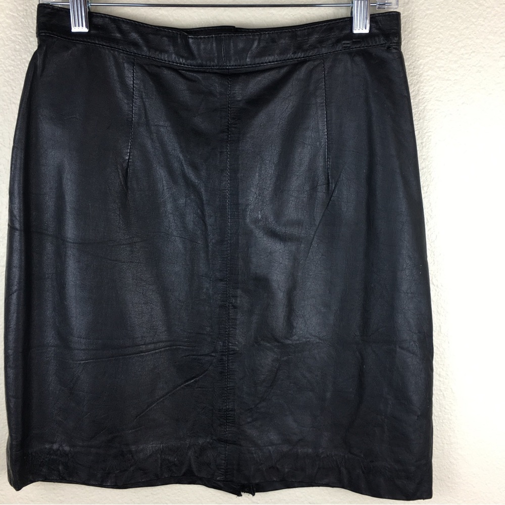 Brass Plum Nordstrom Women's Genuine Leather Skirt Knee Length Size 11